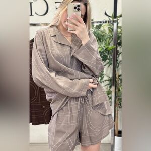 Geometric Patterned Luxury linen Set Italy